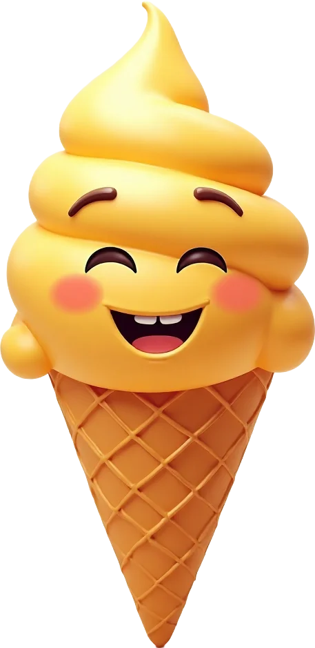 Happy Ice Cream Emoji