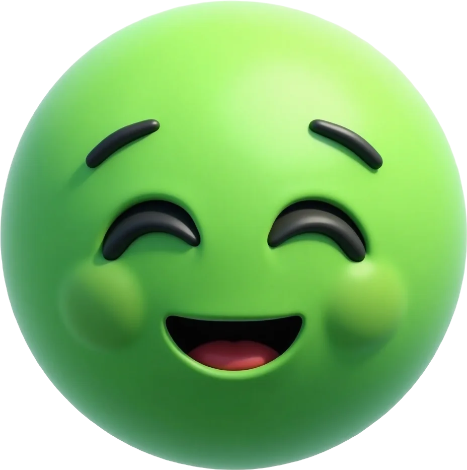 Happy Green Face