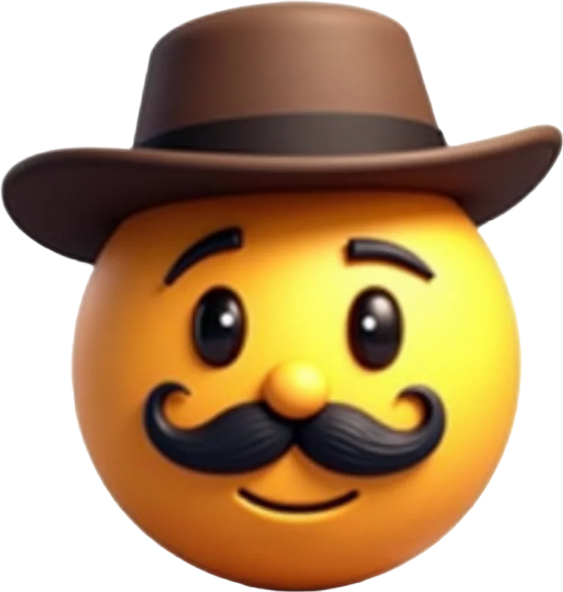 Gentleman with Mustache and Hat Emoji