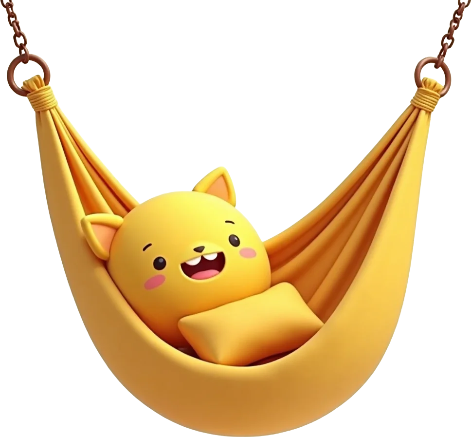 Cute Cat Relaxing in a Hammock