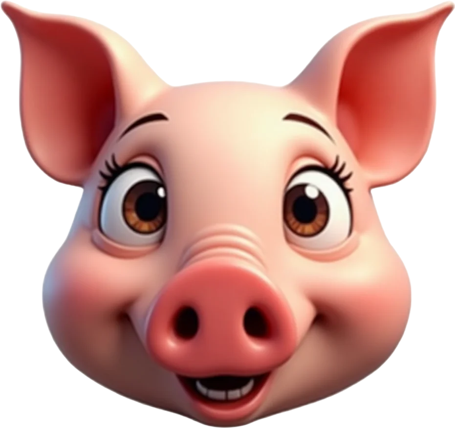 Cute Cartoon Pig