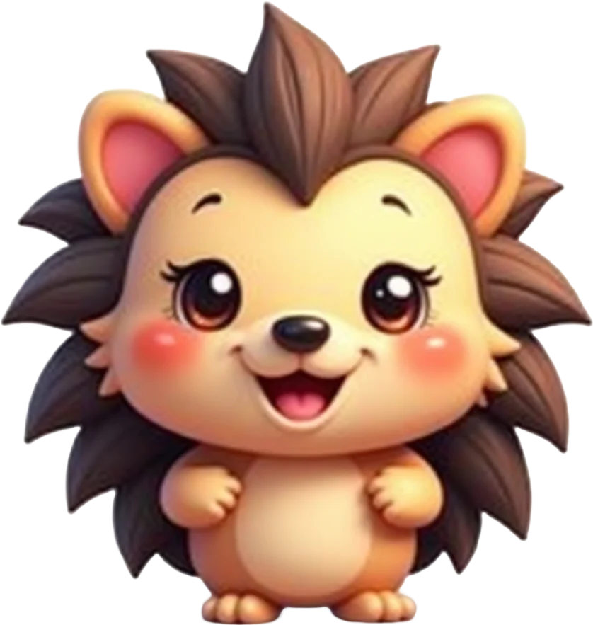 Adorable Hedgehog Cartoon