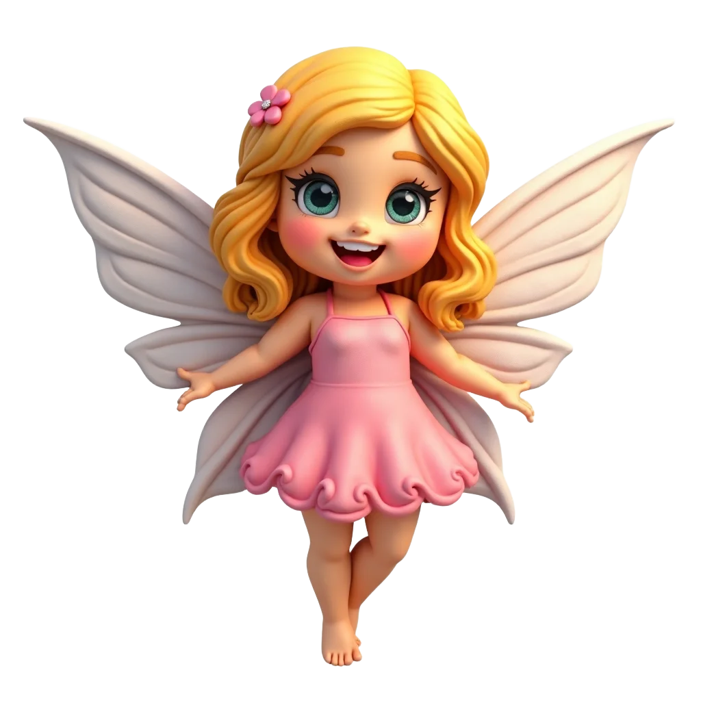 Charming Fairy in Pink Dress