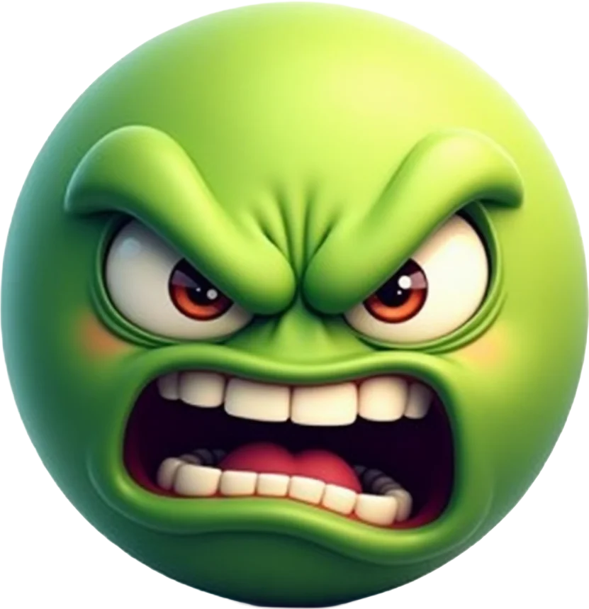 Angry Green Emoji