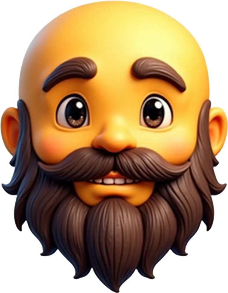 Bearded Man Emoji