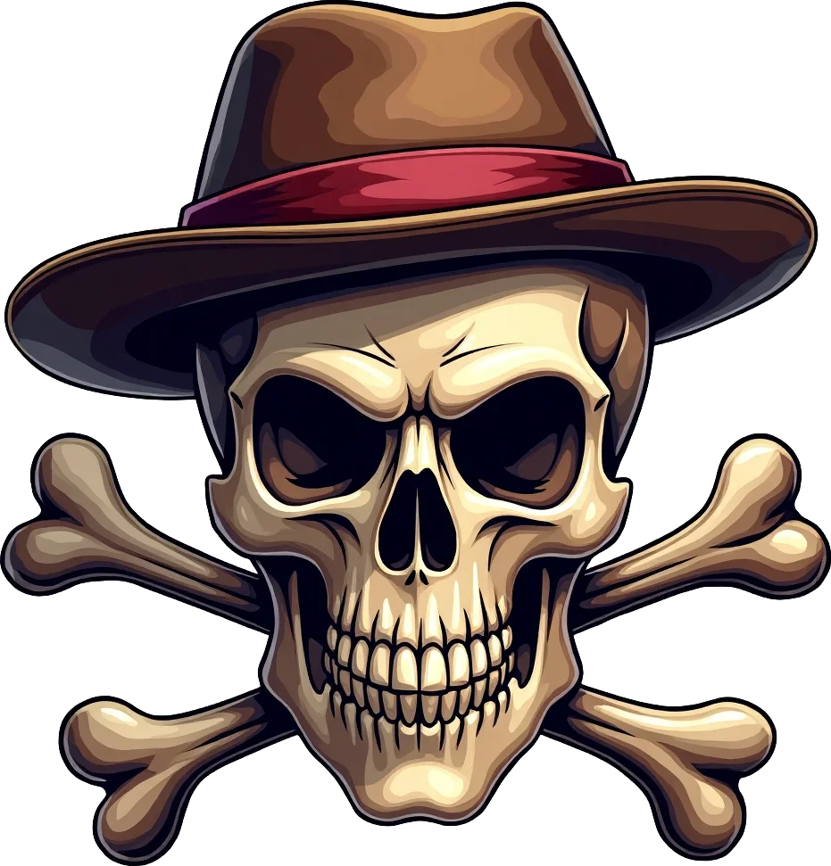 Skull and Crossbones with Hat