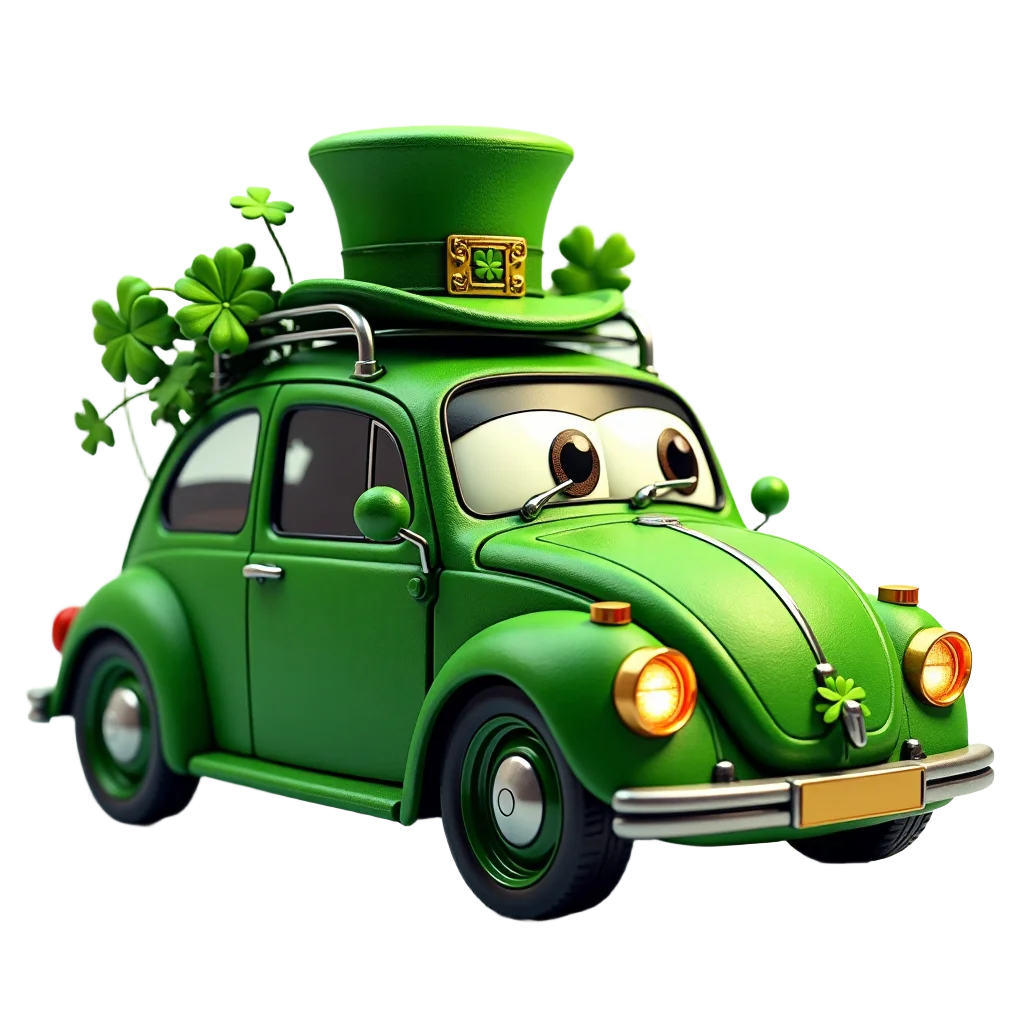 St. Patrick's Day Beetle Car