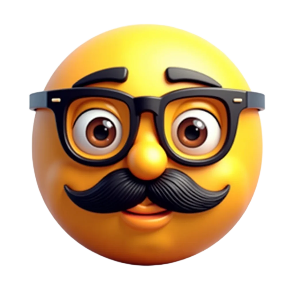 Mustache and Glasses Emoji