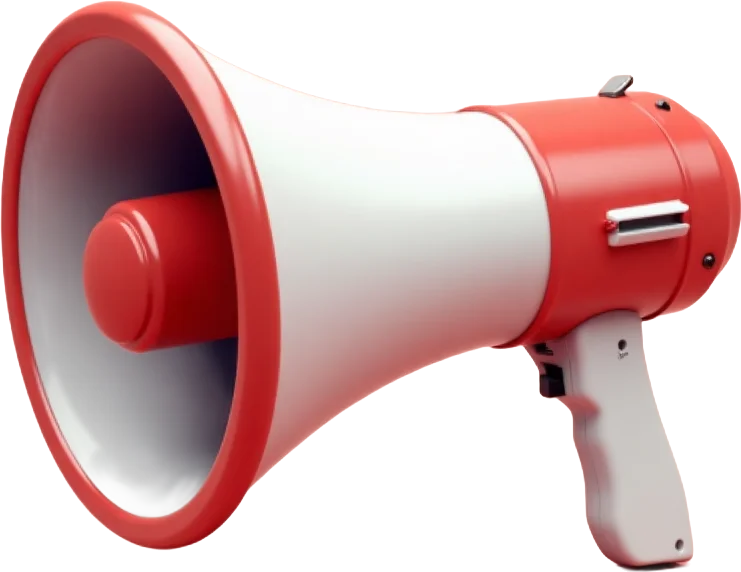 Red and White Megaphone