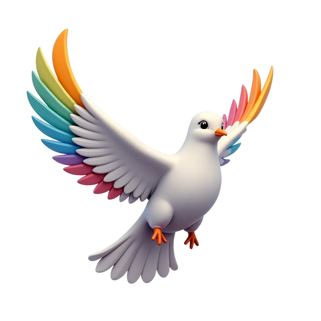 Rainbow Dove in Flight