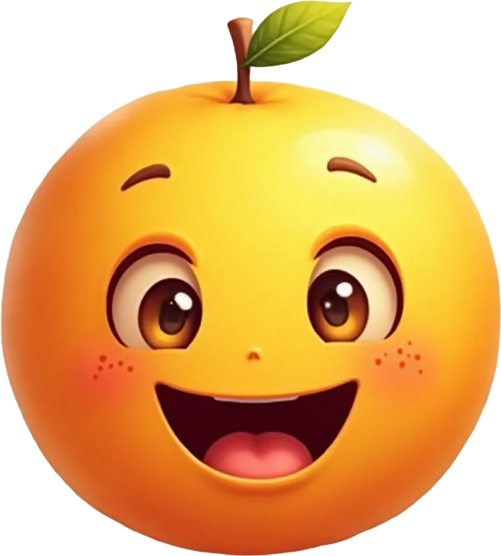 Happy Orange Emoji