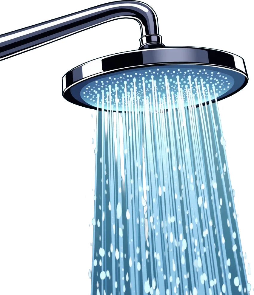 Shower Head with Running Water