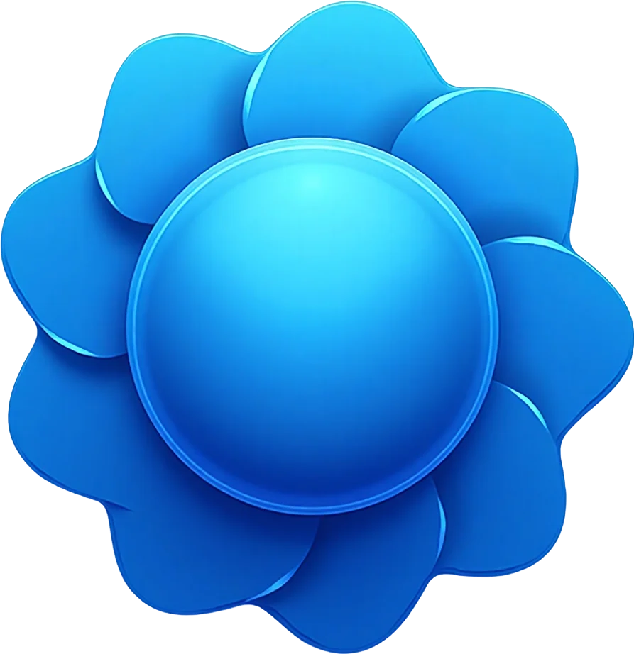 Blue Flower Emblem