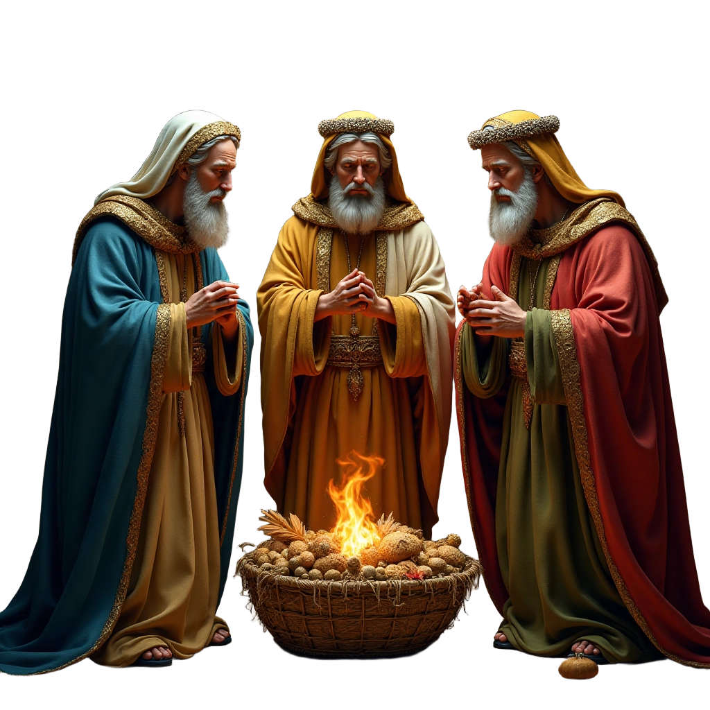 Three Wise Men Offering Gifts