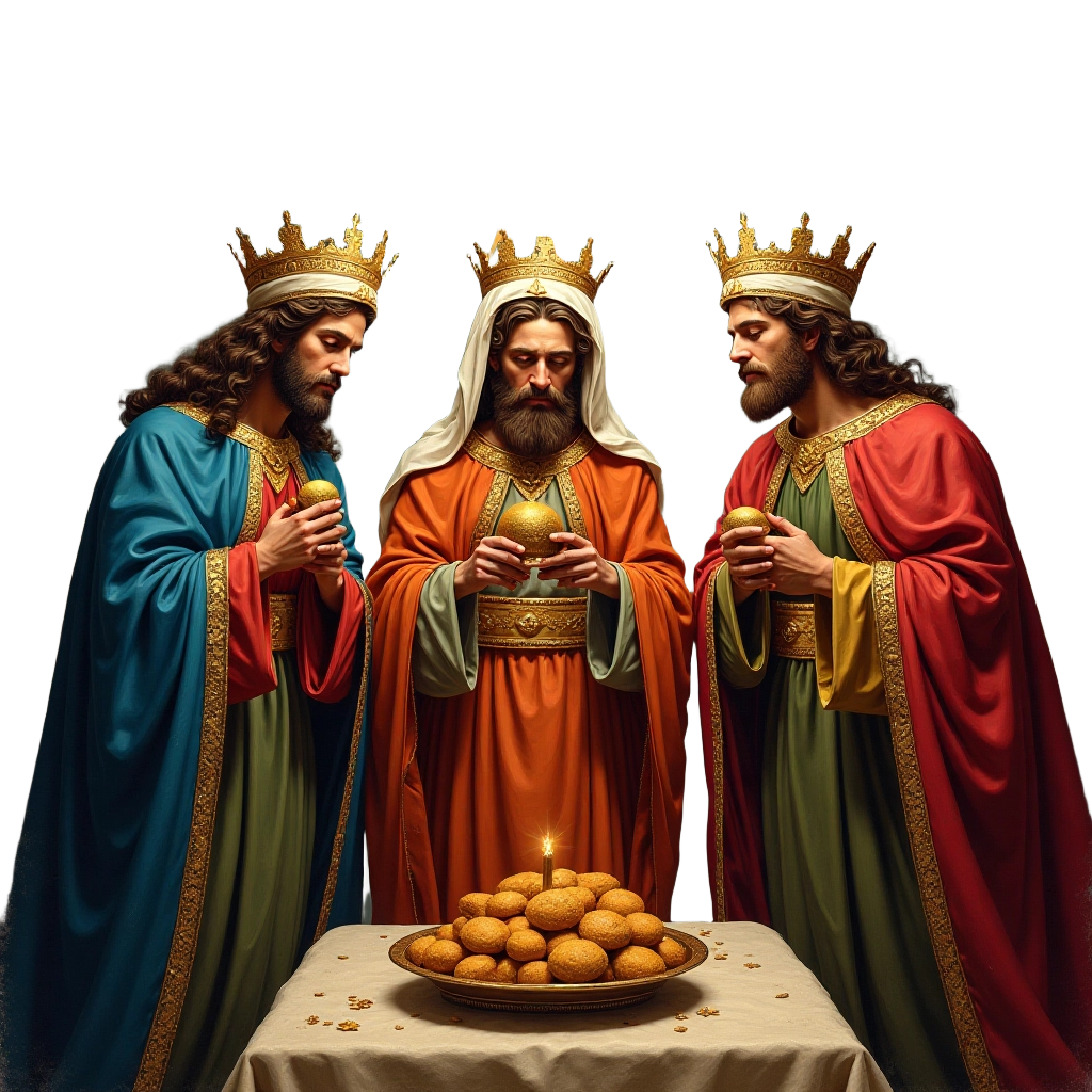 Three Kings Offering Gifts