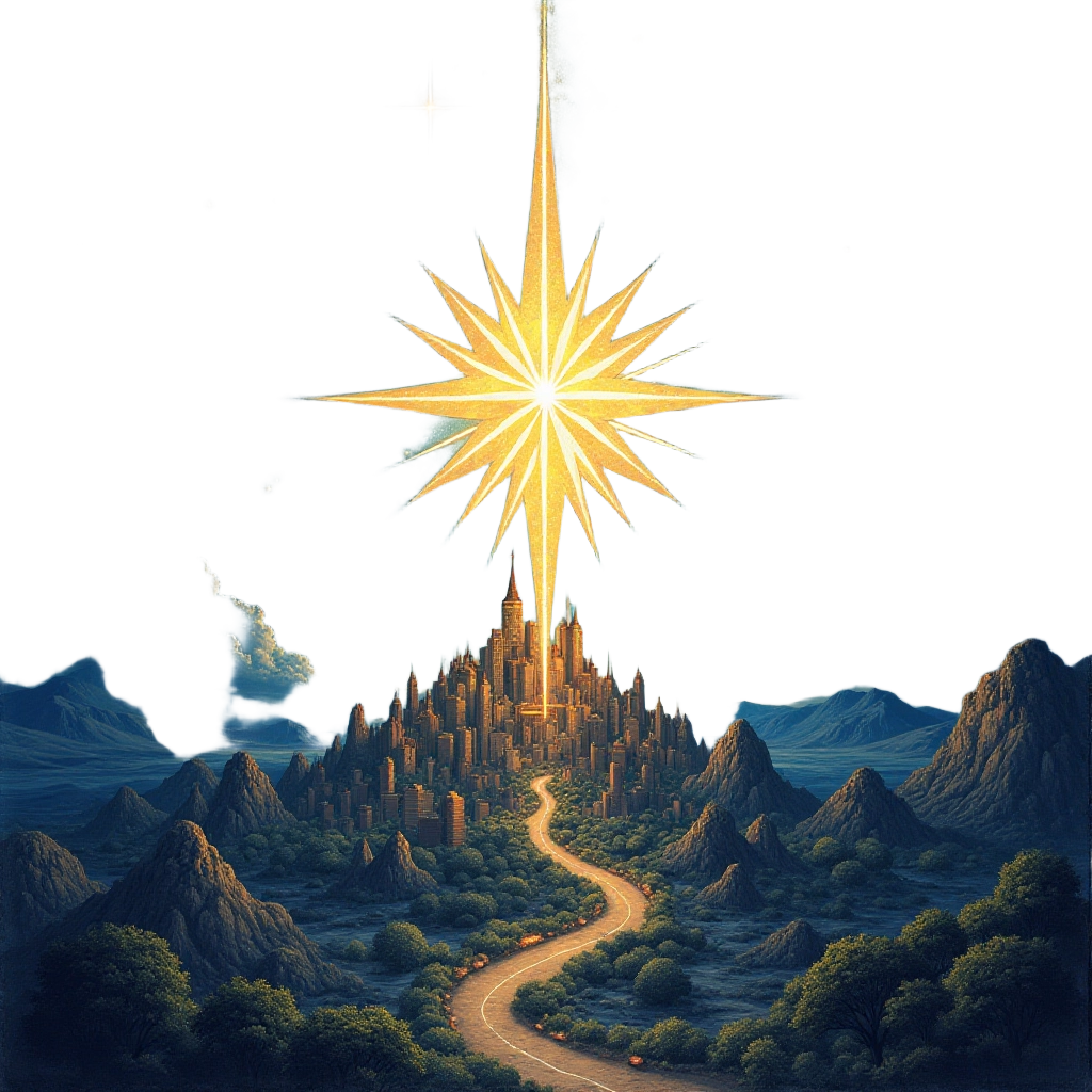 Guiding Star Over the Enchanted Castle