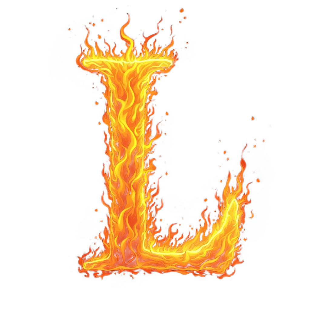 Flaming Letter L