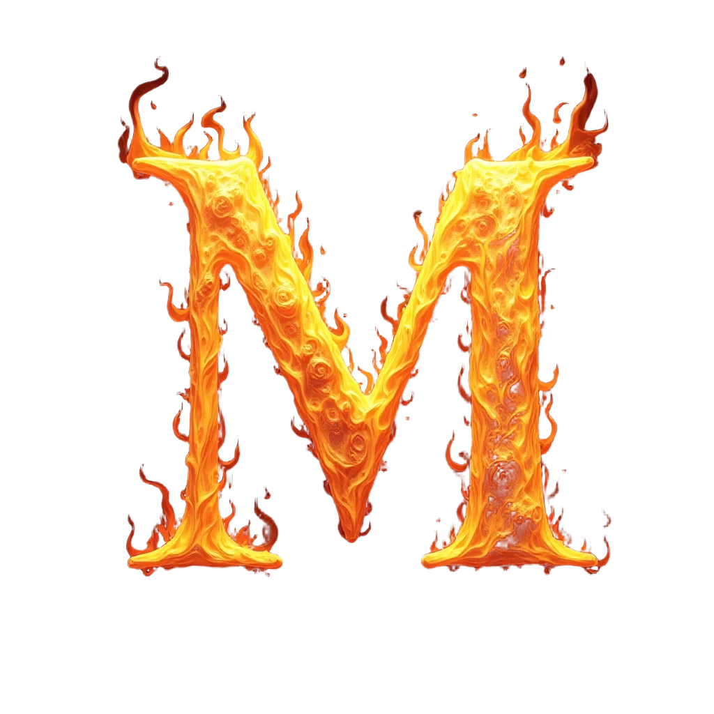 Blazing Letter M