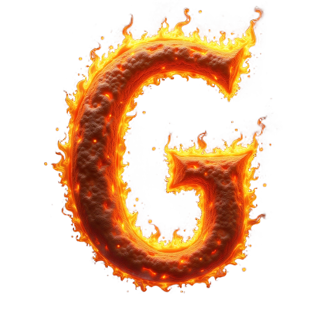 Flaming Letter G