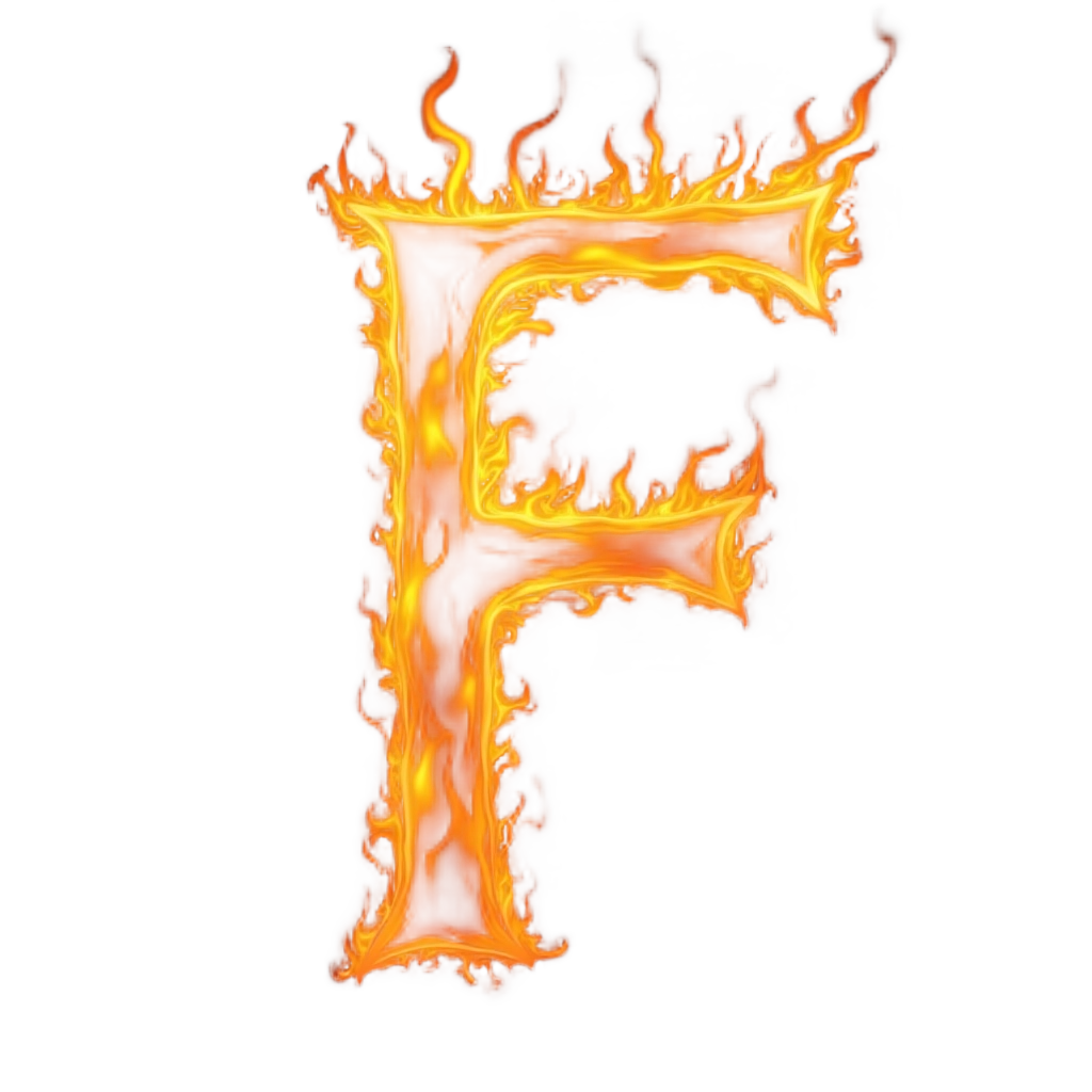 Flaming Letter F