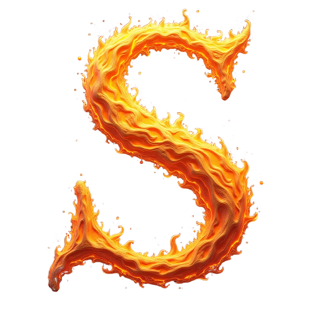 Flaming Letter S