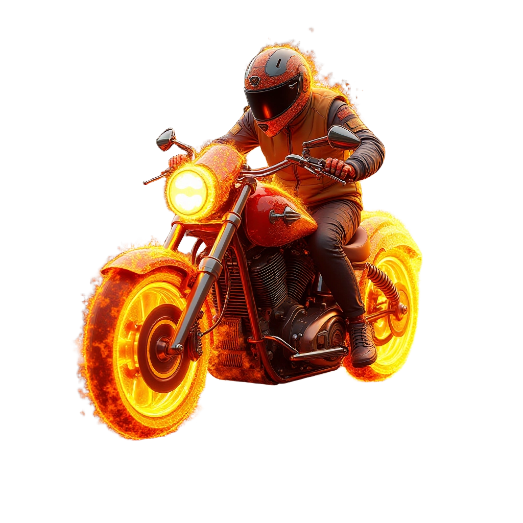 Flaming Motorcycle Ride