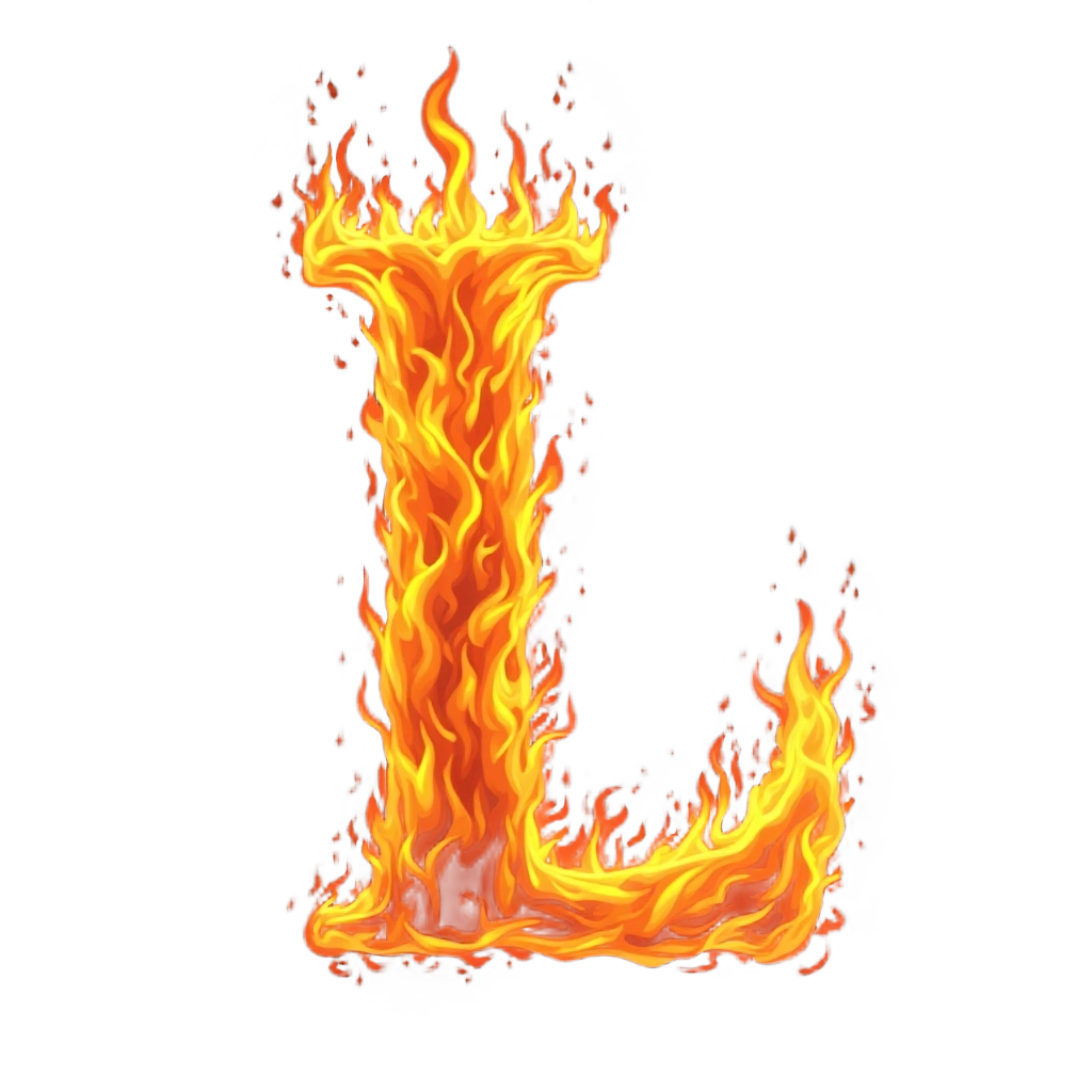 Flaming Letter L