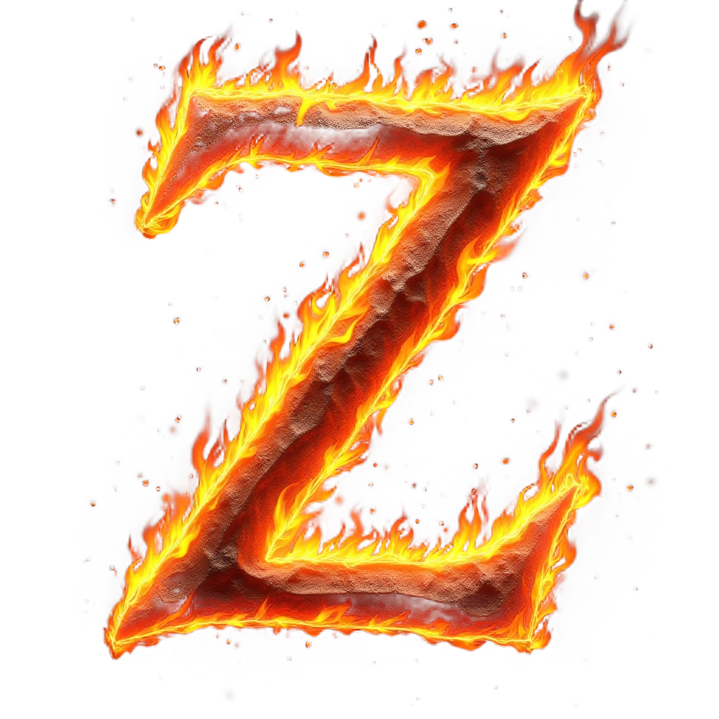 Flaming Letter Z