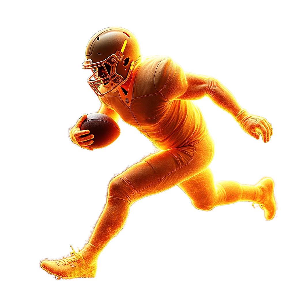 Flaming Football Player