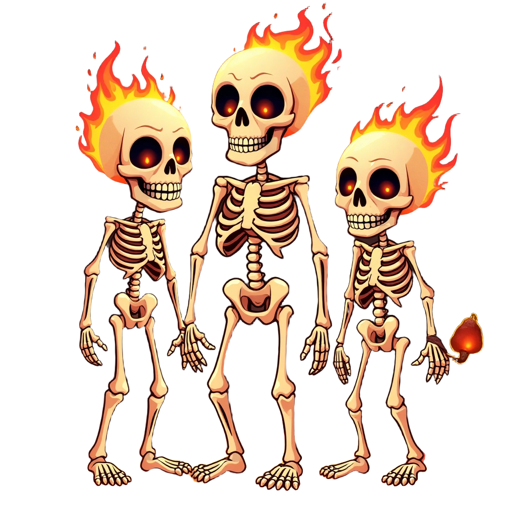 Flaming Skeletons