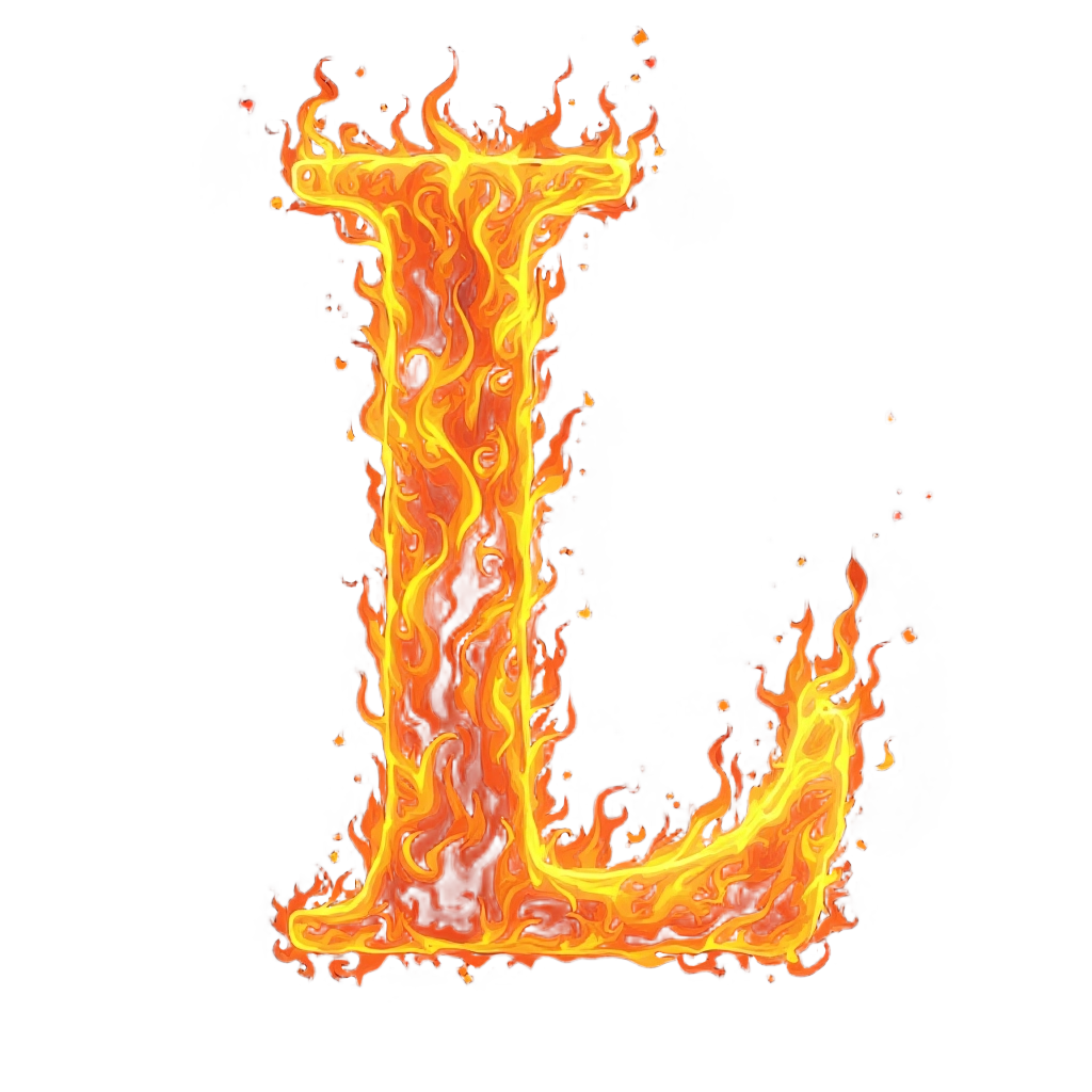 Flaming Letter L