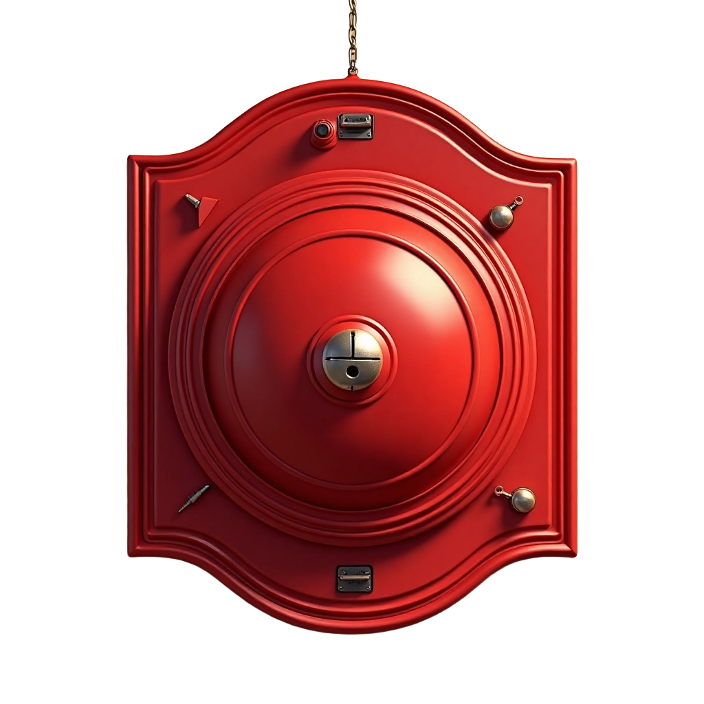 Vintage Red Fire Alarm Bell