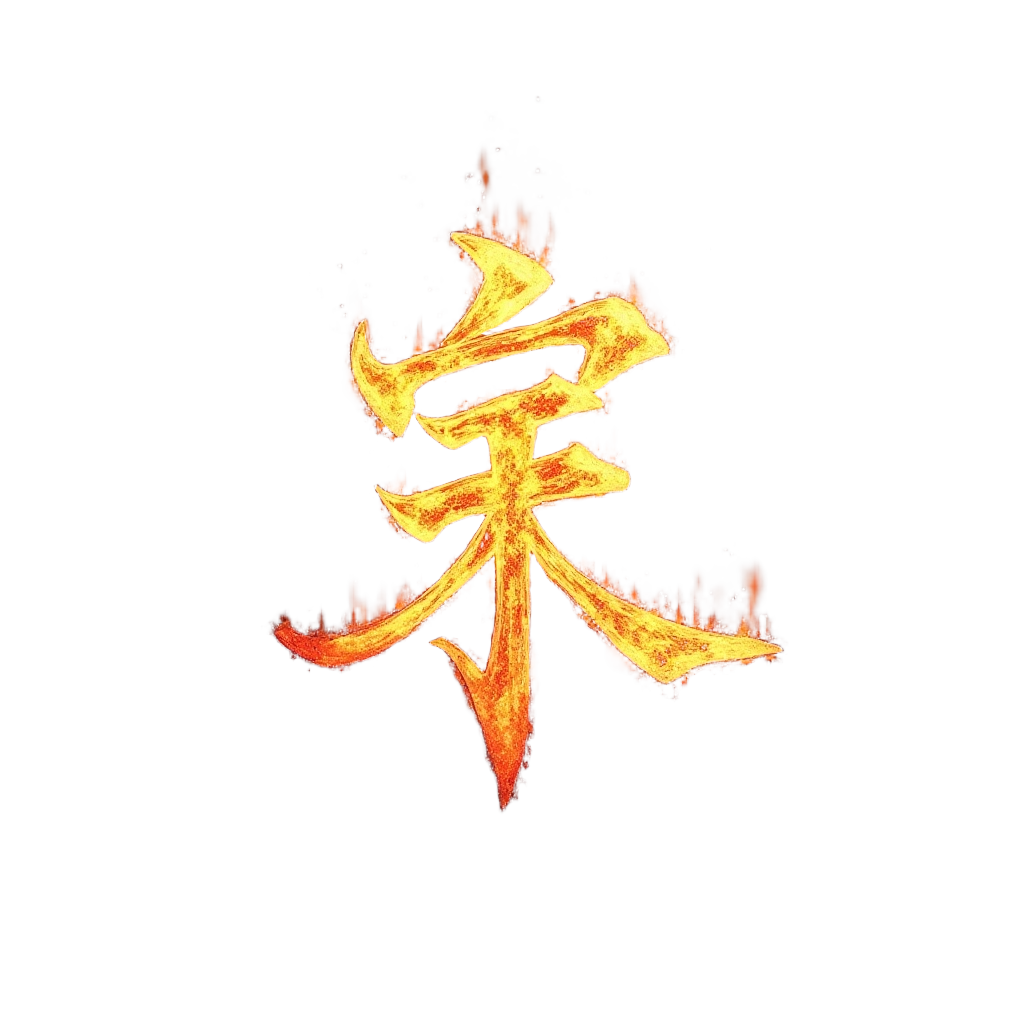 Flaming Kanji Character