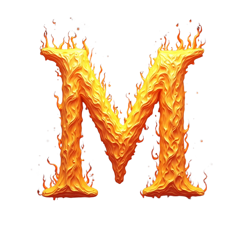 Blazing Letter M