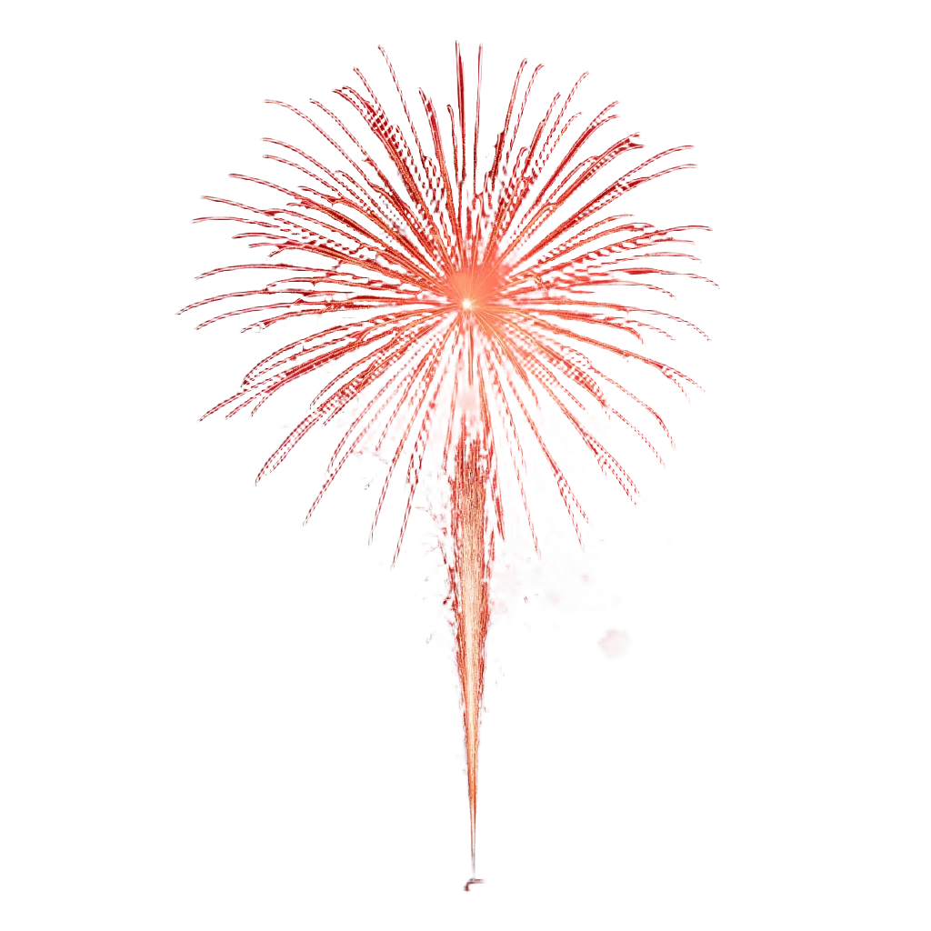 Red Fireworks Display