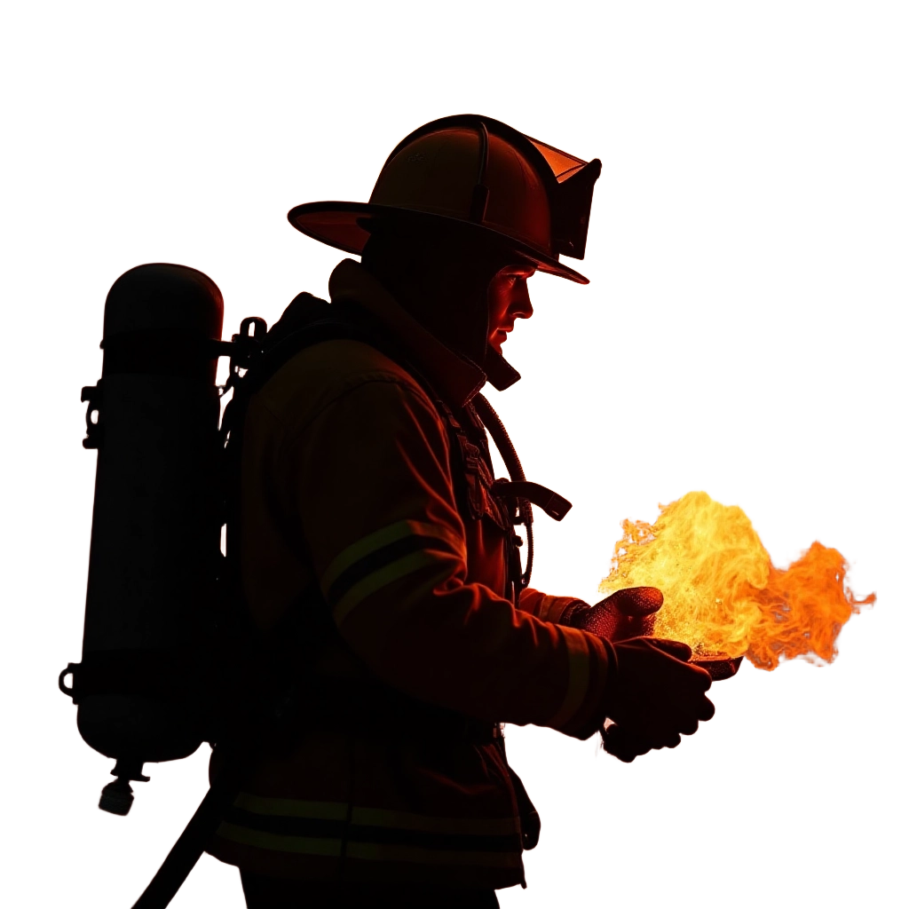 Firefighter in Action