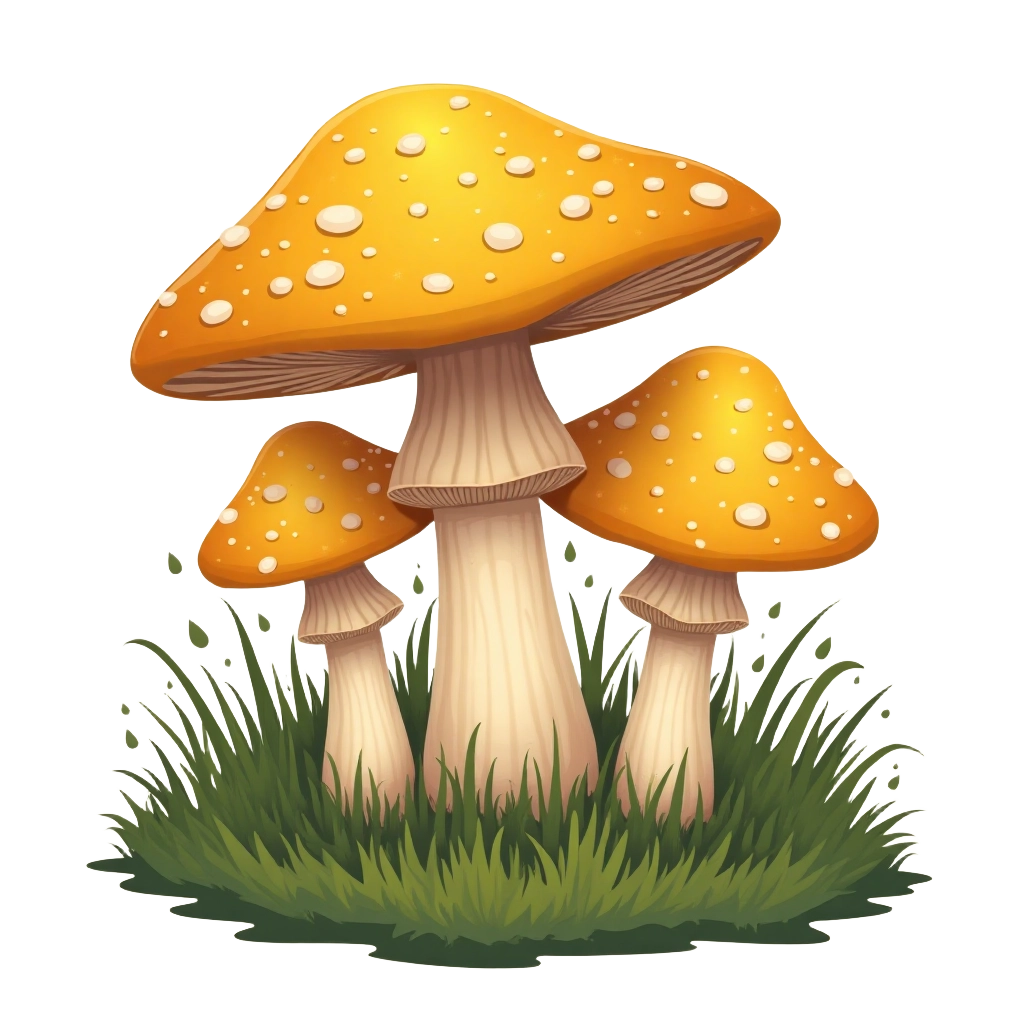 Golden Mushroom Trio