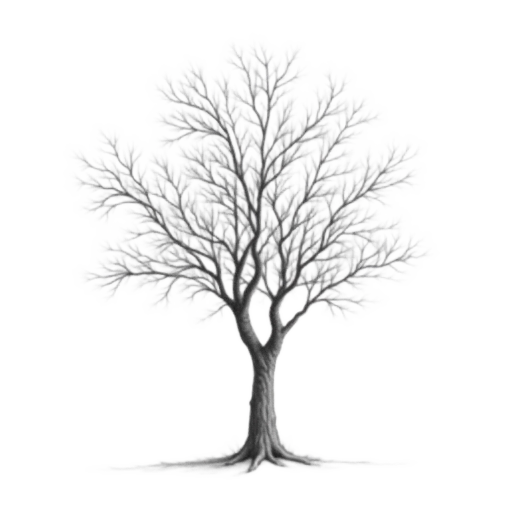 Monochrome Tree Illustration