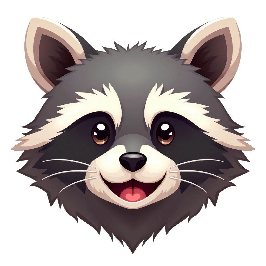 Cute Raccoon Illustration