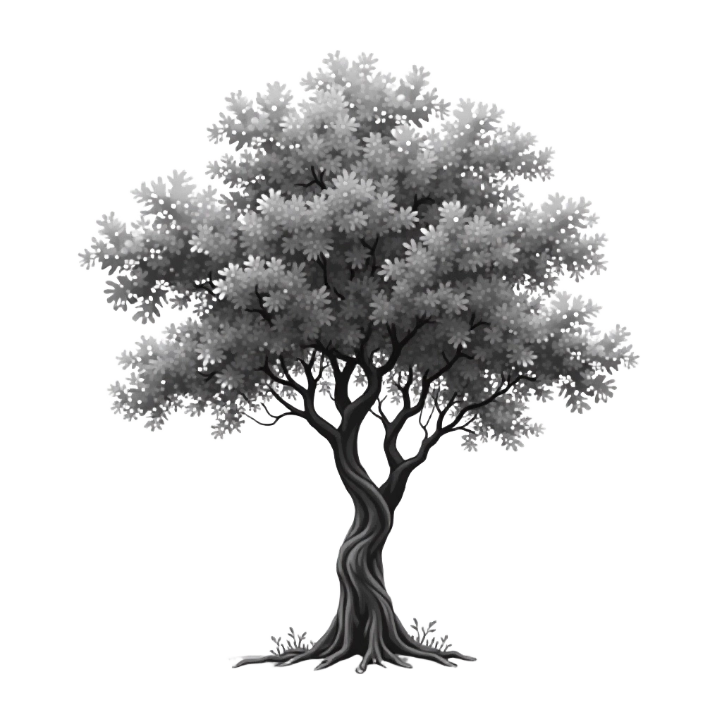 Monochrome Tree Illustration