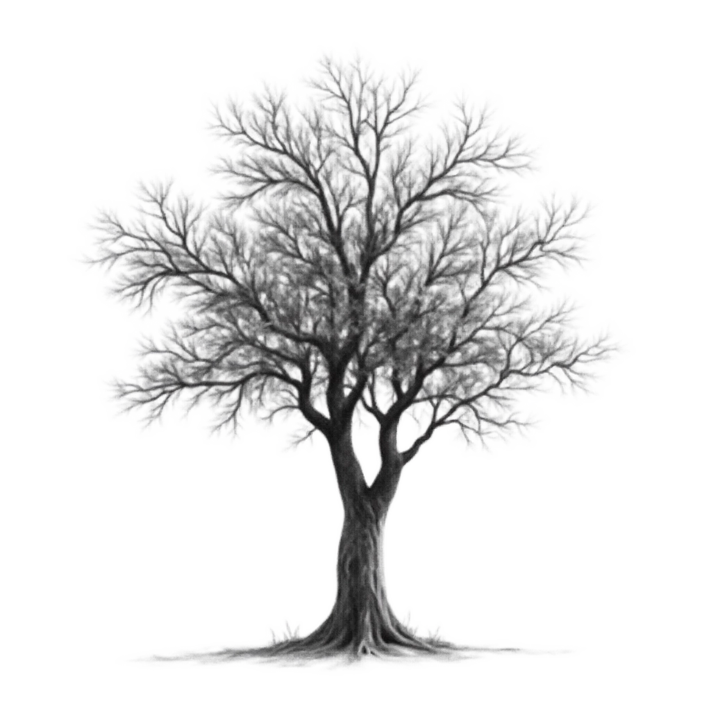 Monochrome Tree Illustration