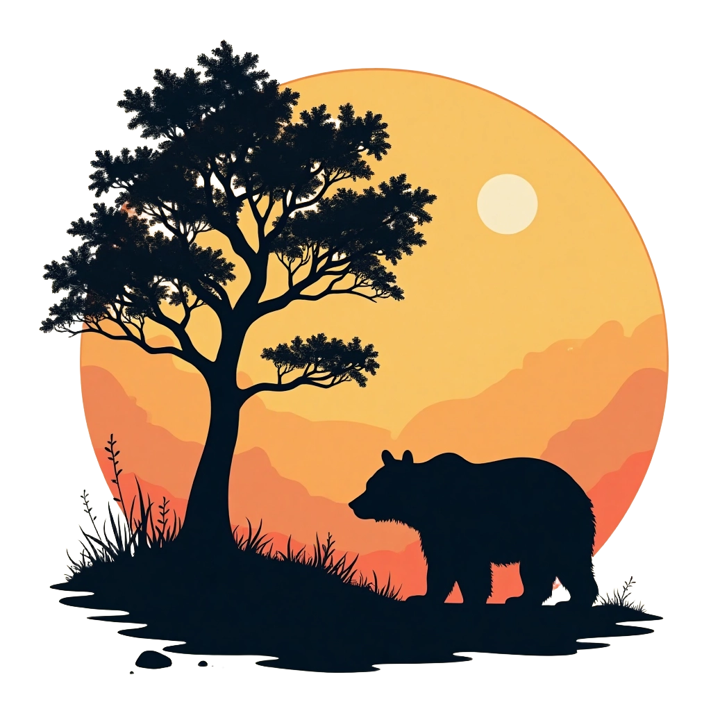 Bear in the Sunset