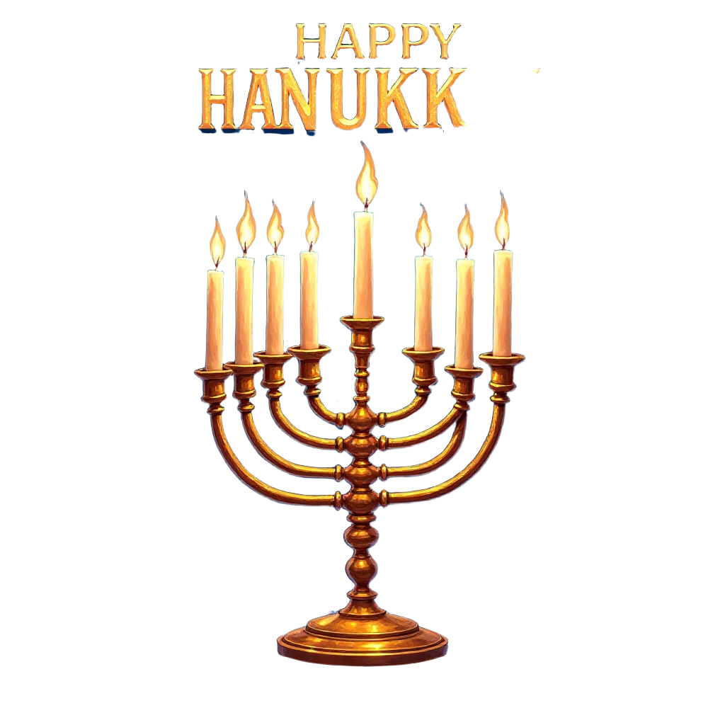 Happy Hanukkah Menorah