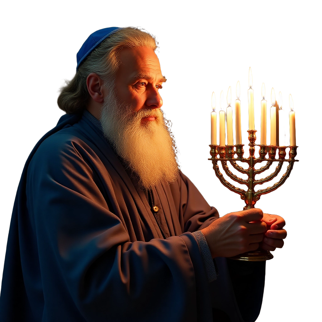 Lighting the Menorah