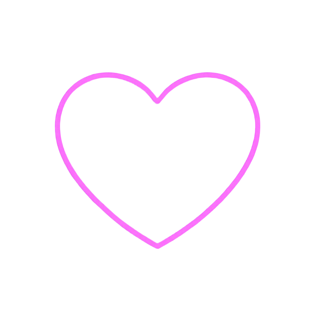 Pink Heart Outline