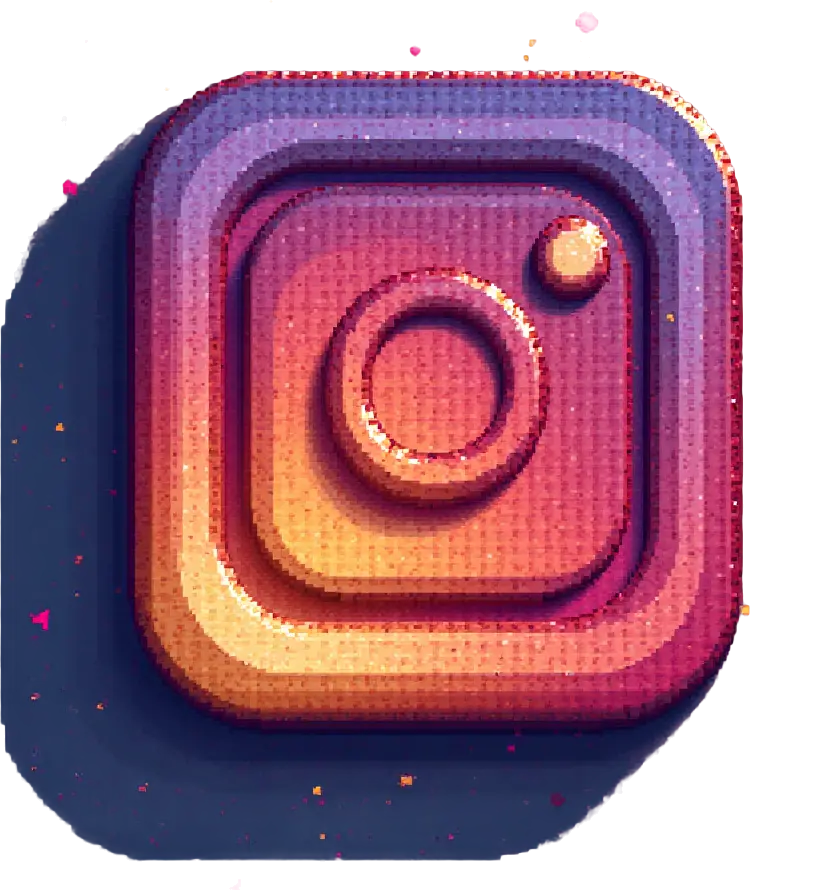 Instagram Logo with Glitter Effect