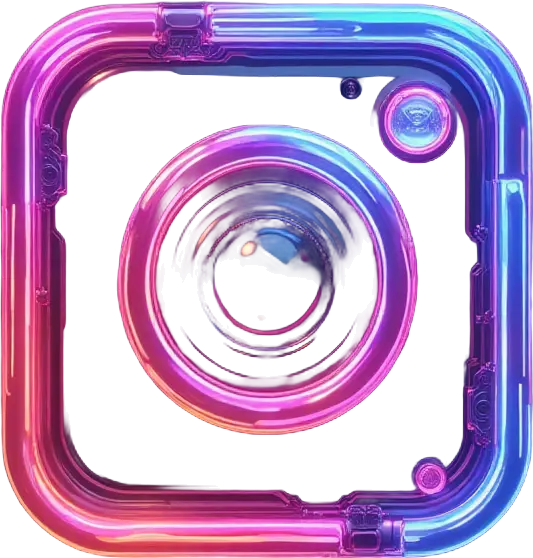 Neon Camera Icon