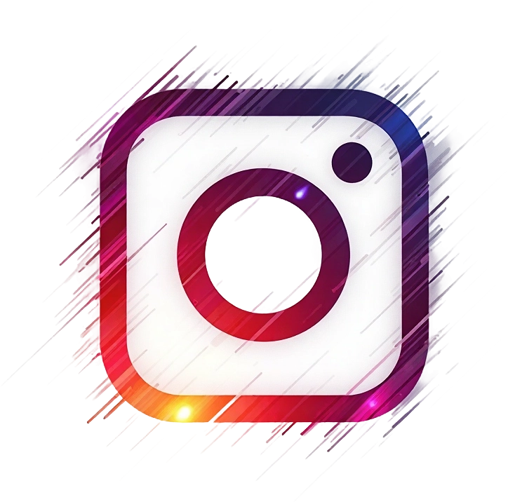 Instagram Icon with Abstract Background