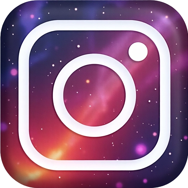 Instagram Icon with Galaxy Background