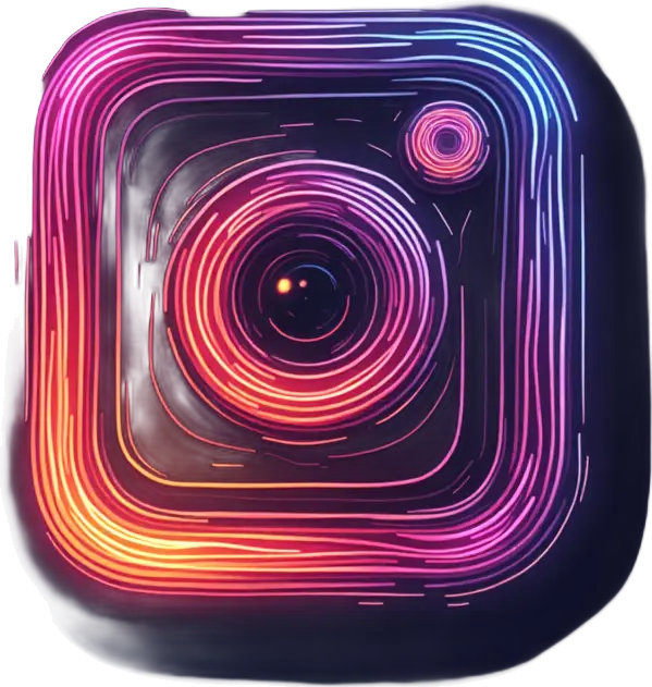 Neon Camera Icon